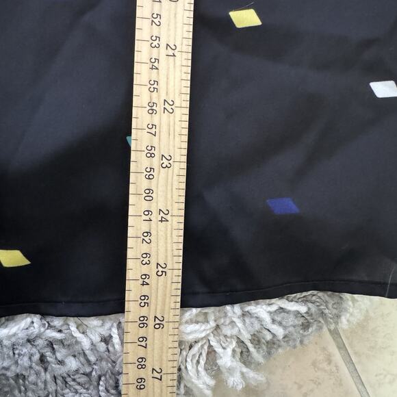 Apostrophe Blouse Top Size Large P bust 42" polka dot chiffon ruffle slve - Picture 6 of 6